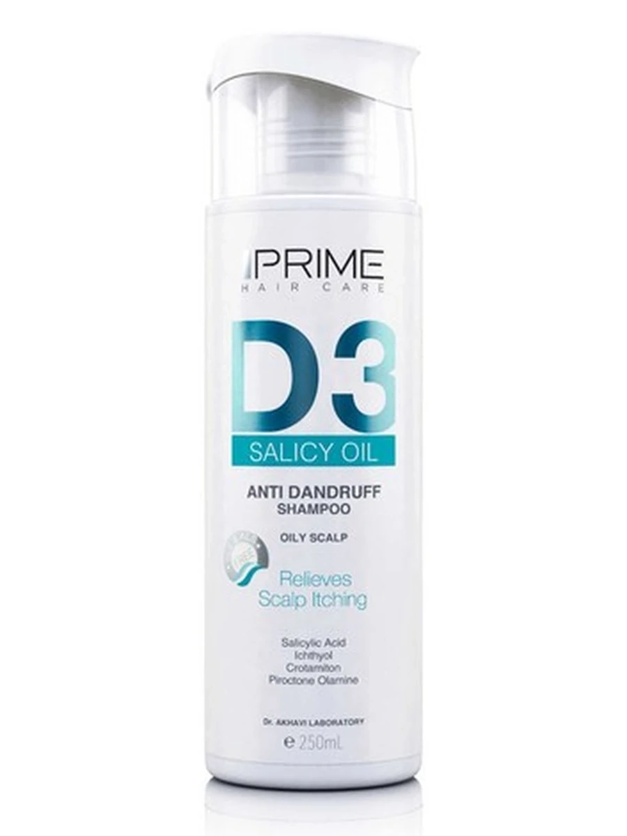 PRIME Шампунь против перхоти с салициловой кислотой и маслами D3 ANTI DANDRUFF SHAMPOO SALICY OIL D3