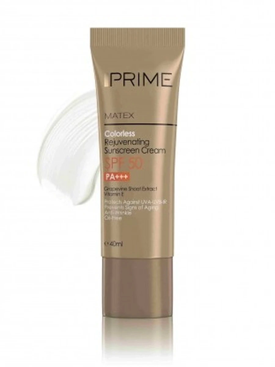 PRIME Омолаживающий солнцезащитный крем без цвета SPF 50 COLORLESS REJUVENATING SUNSCREEN CREAM 50мл