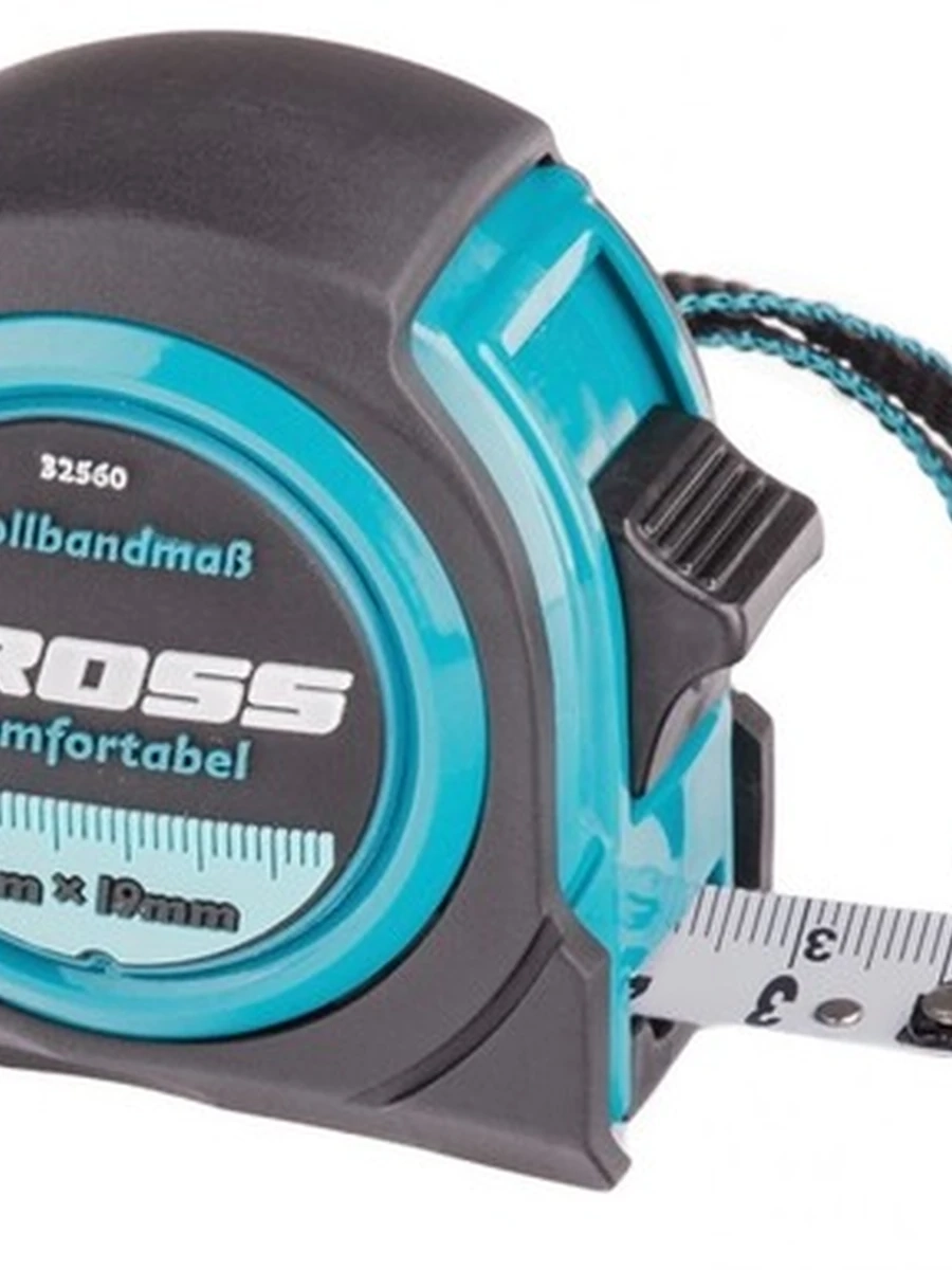 РУЛЕТКА KOMFORTABEL GROSS 3МХ19ММ ОБРЕЗИНЕННЫЙ КОРПУС 32560