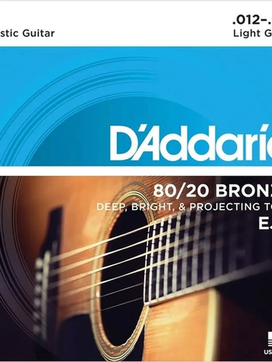 D'Addario EJ11 80/20 BRONZE LIGHT Струны для акустической гитары, бронза, 12-53 D'Addario