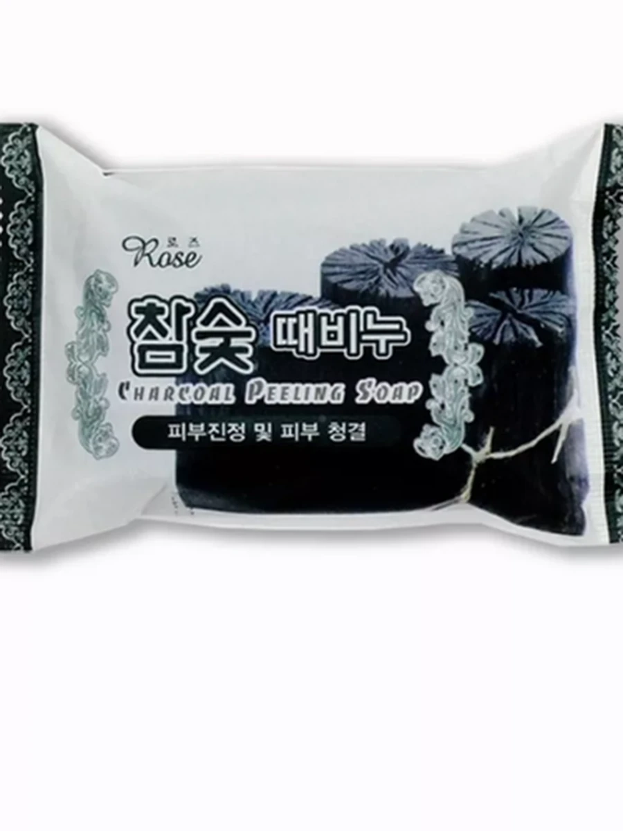 Мыло для тела Rose charcoal  Peeling 150 g 005409