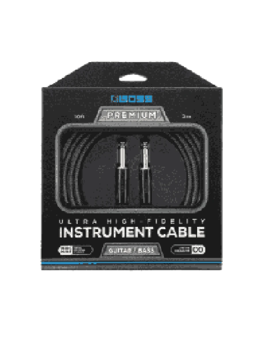 Boss BIC-P10 PREMIUM STANDARD INSTRUMENT CABLE, 10 FOOT (3M), WITH 2 STRAIGHT JACKS