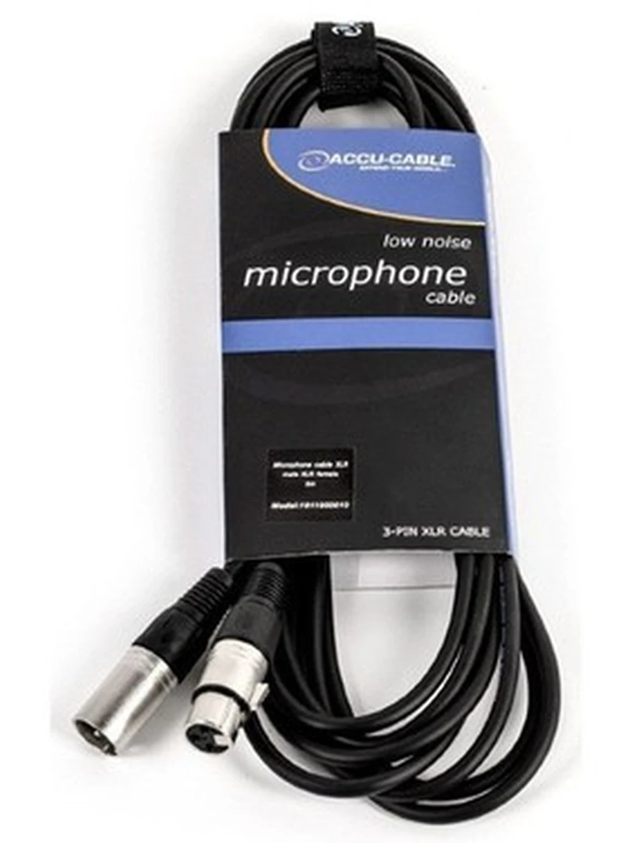 Accu Cable AC-PRO-XMXF/3 Кабель микрофонный, 3м, стандартный XLRM-XLRF, разъем Neutrik Accu Cable (2шт. Серые)