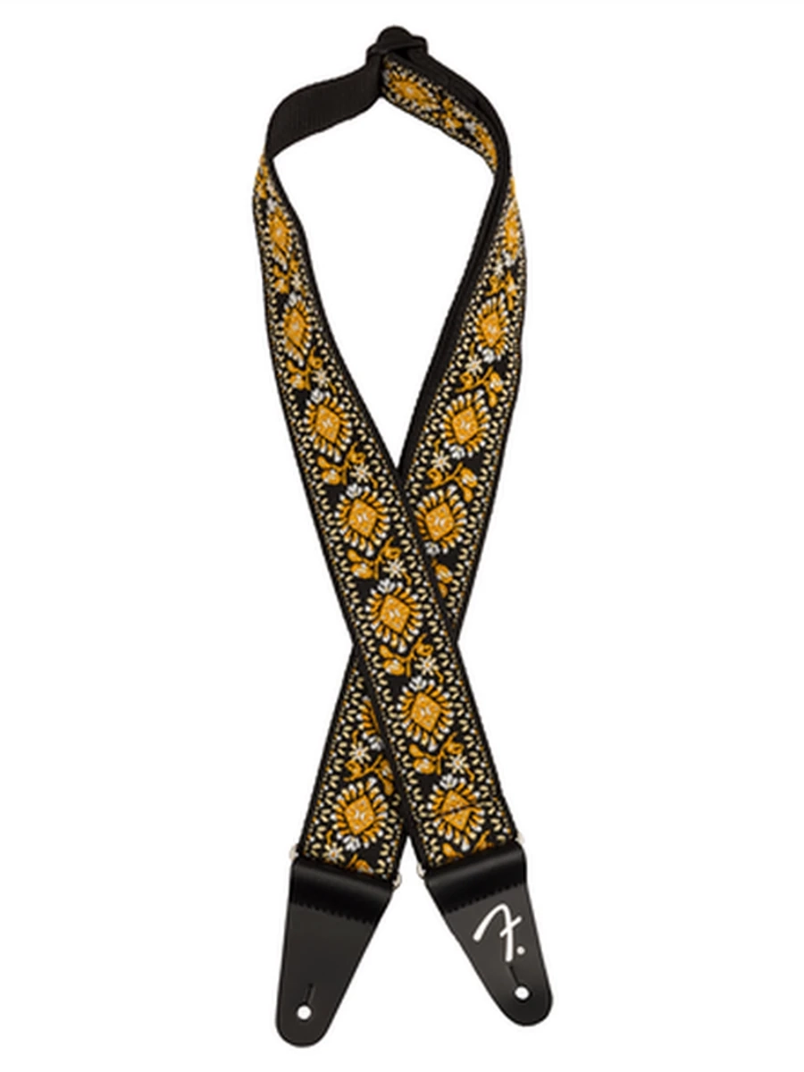 Fender Pasadena Woven Strap, Yellow Snowflake, 2" Fender