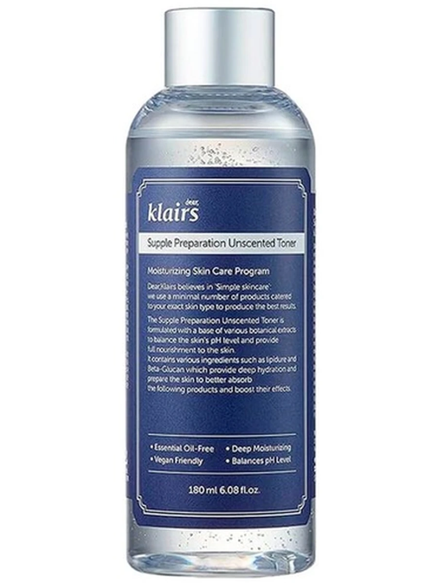 Тонер Dear Klairs Supple Preparation Unscented Toner 180ml ТО0146
