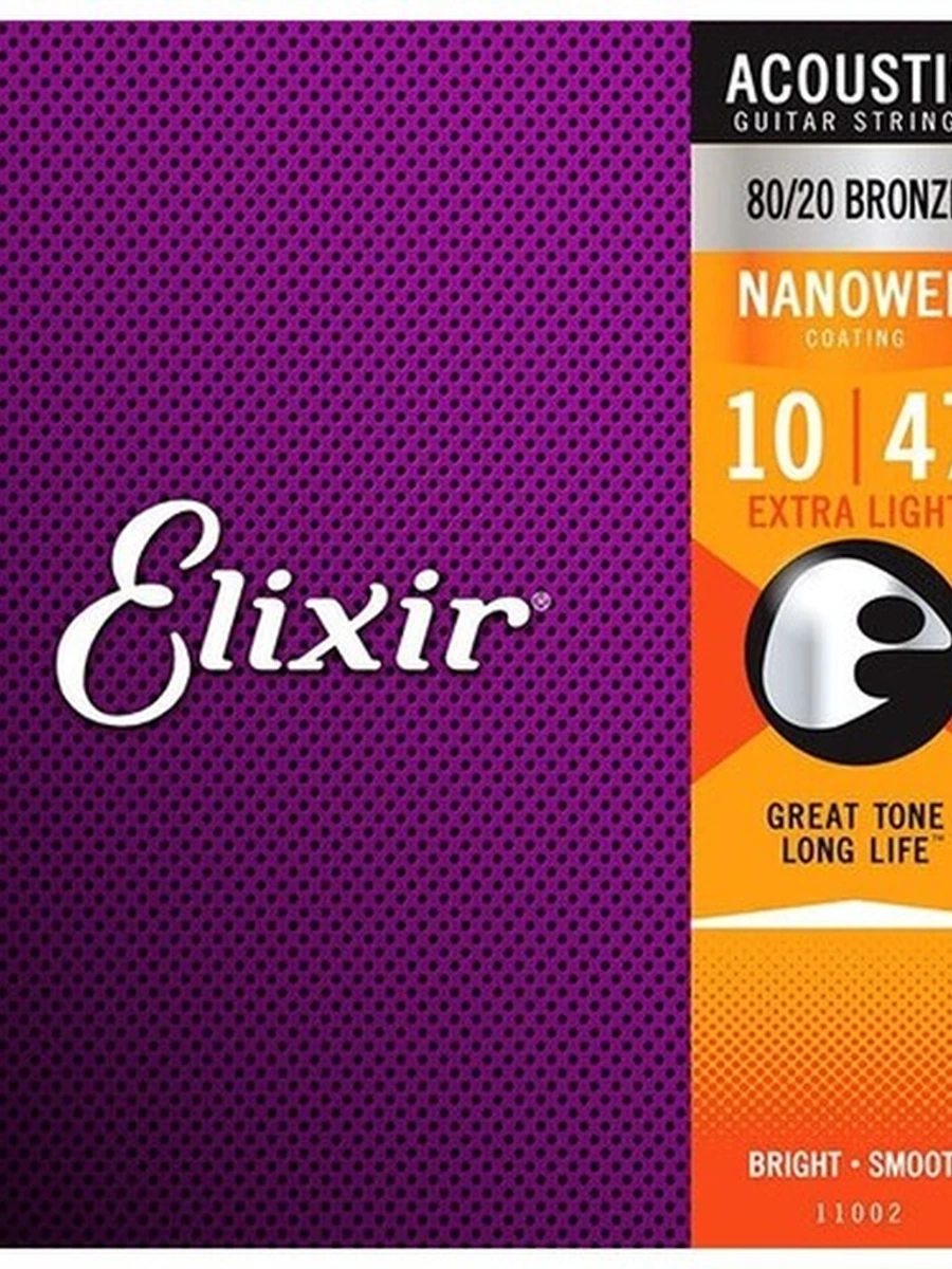 Elixir Струны для акустической гитары Elixir 10-47 Extra Light Phosphor Bronze NanoWeb