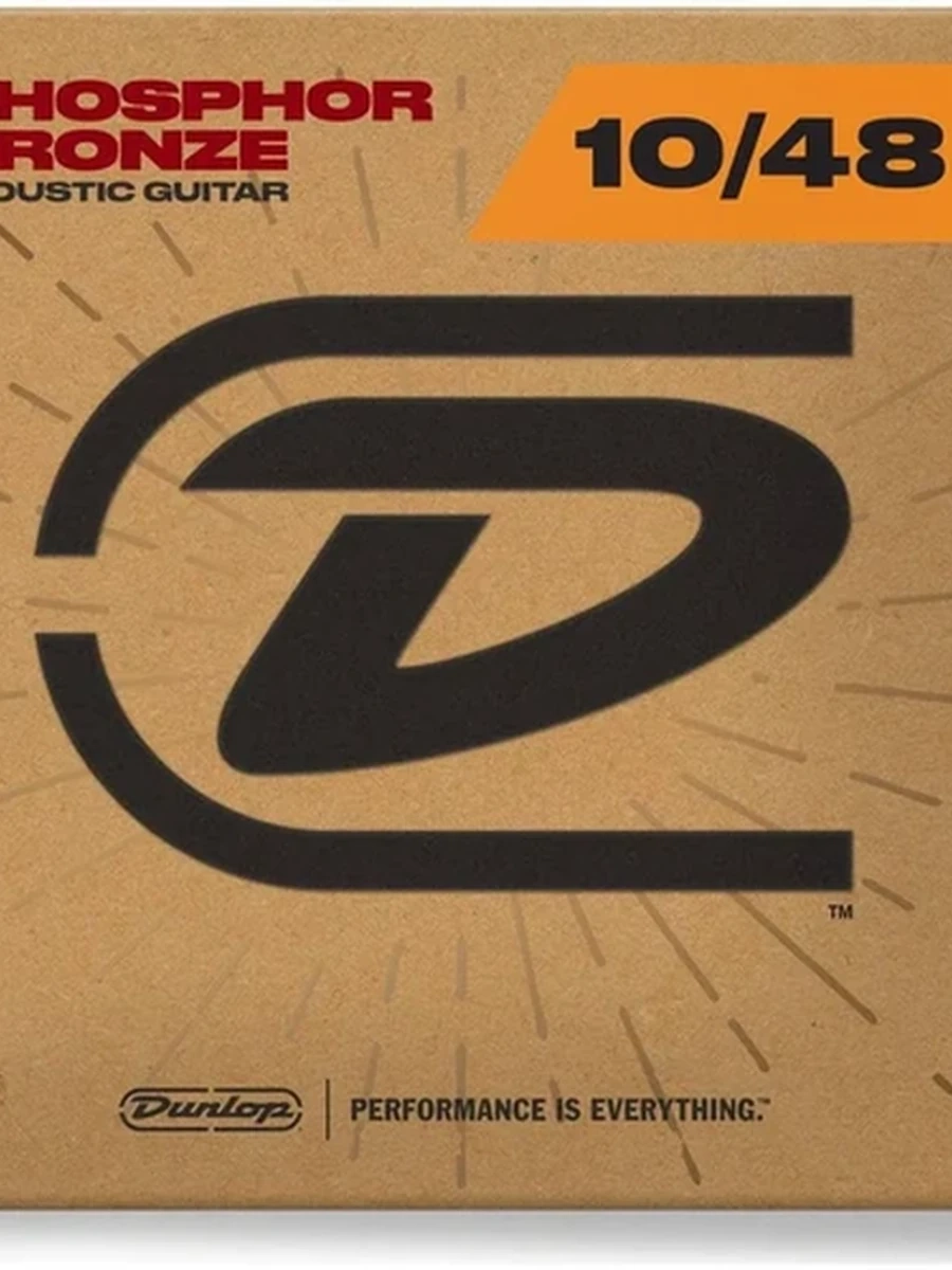 Dunlop DAP1048 Комплект струн для акустической гитары, 6 струн, размер 10-48 DAP1048 AG-PHB EXTRA LT-6/SET