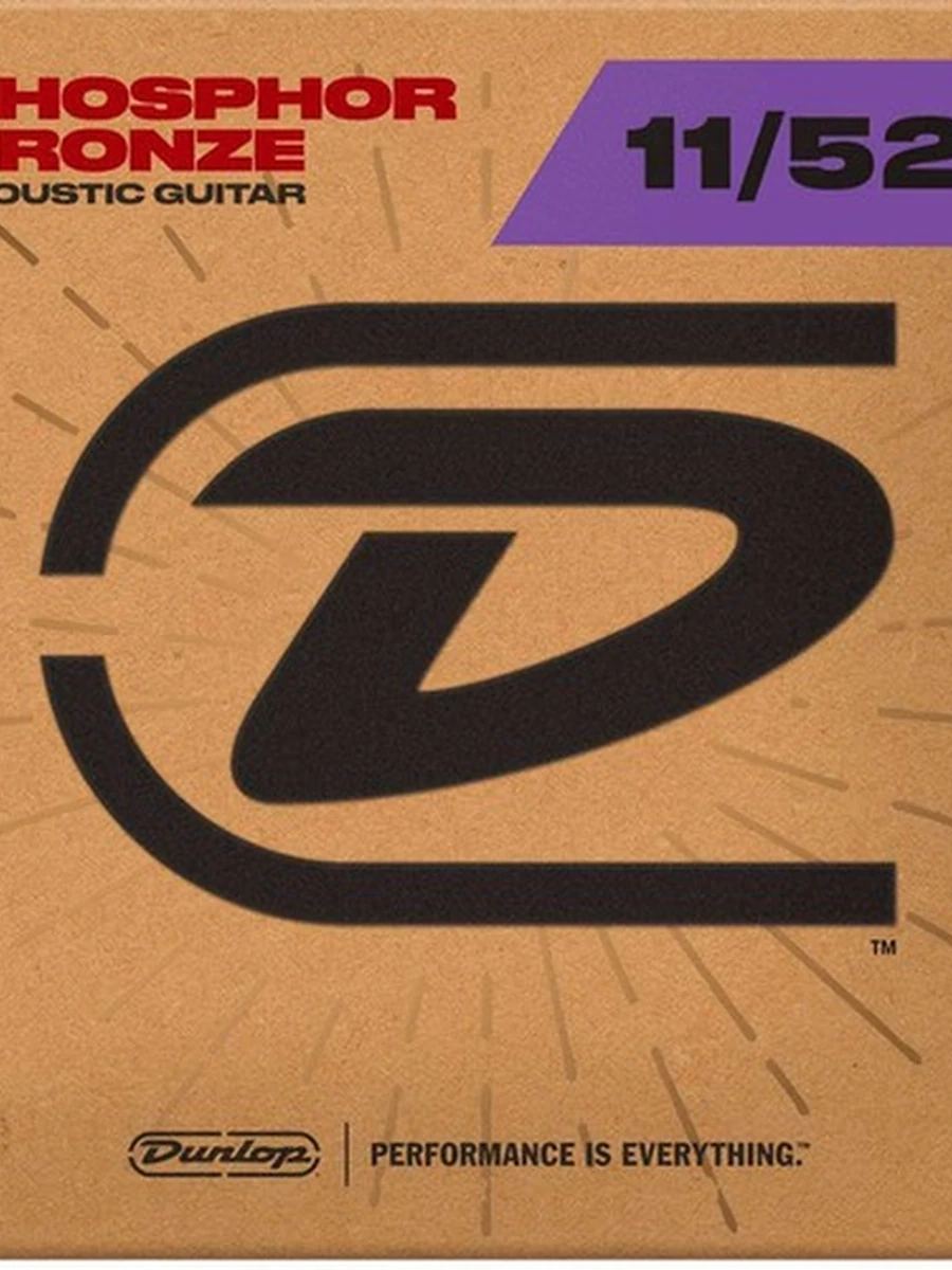 Dunlop DAP1152 Комплект струн для акустической гитары, 6 струн, размер 11-52 DAP1152 AG-PHB MEDIUM LT-6/SET