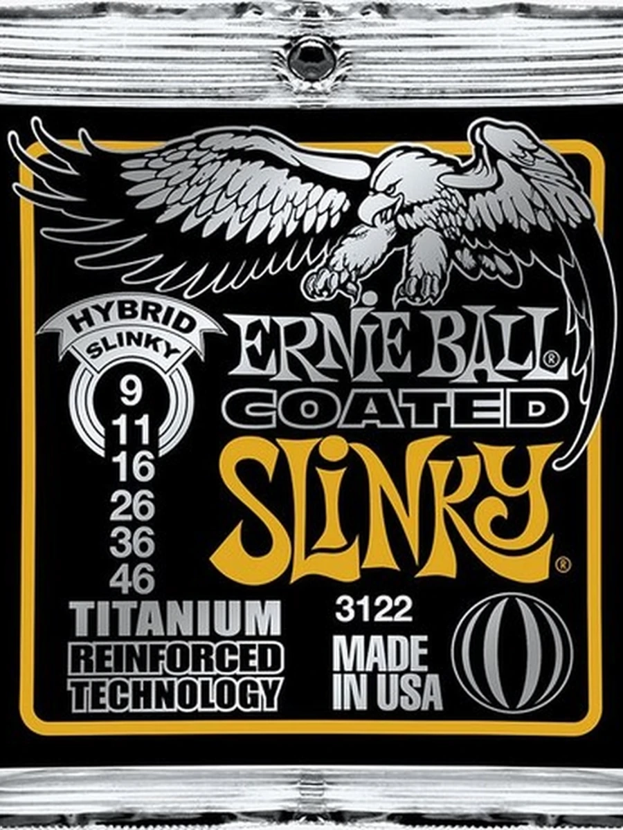 ErnieBall 3122 - струны для эл.гитары Titanium RPS Hybrid Slinky (9-11-16-26-36-46) 5/9,99