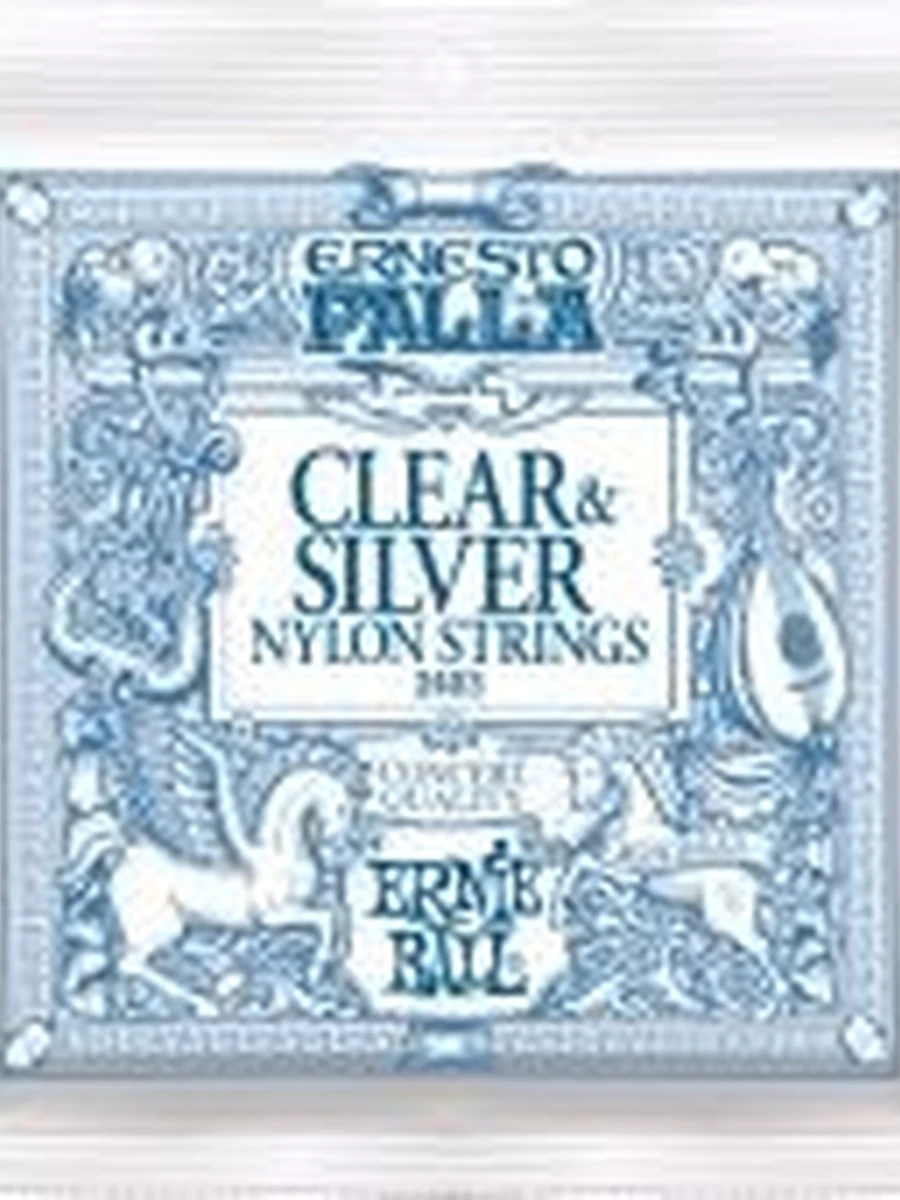 ErnieBall Классика 2403 - струны для классической гитары. Ernesto Palla чистый нейлон, посеребренная оплетка Ernie Ball