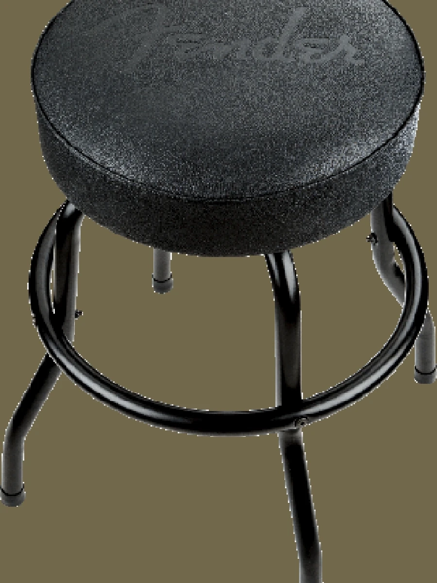Fender Fender® Embossed Black Logo Barstool, Black/Black, 24" Fender