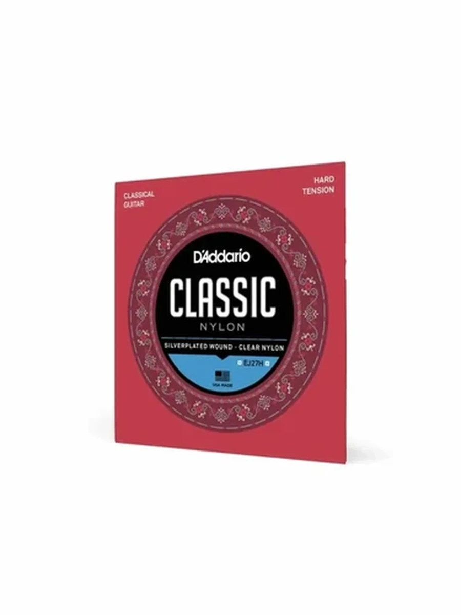 D'Addario EJ27H HARD TENSION Струны для классической гитары, сильное натяжение, нейлон (посеребрёная оплётка) D'Addario