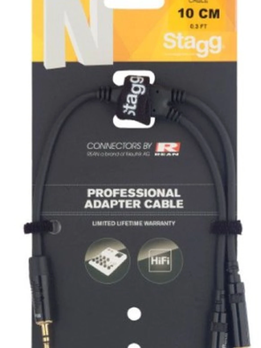 Stagg NYA010/MPS2MJSR Сплиттер TRS 3.5 - 2 TRS 3.5 Female Stagg