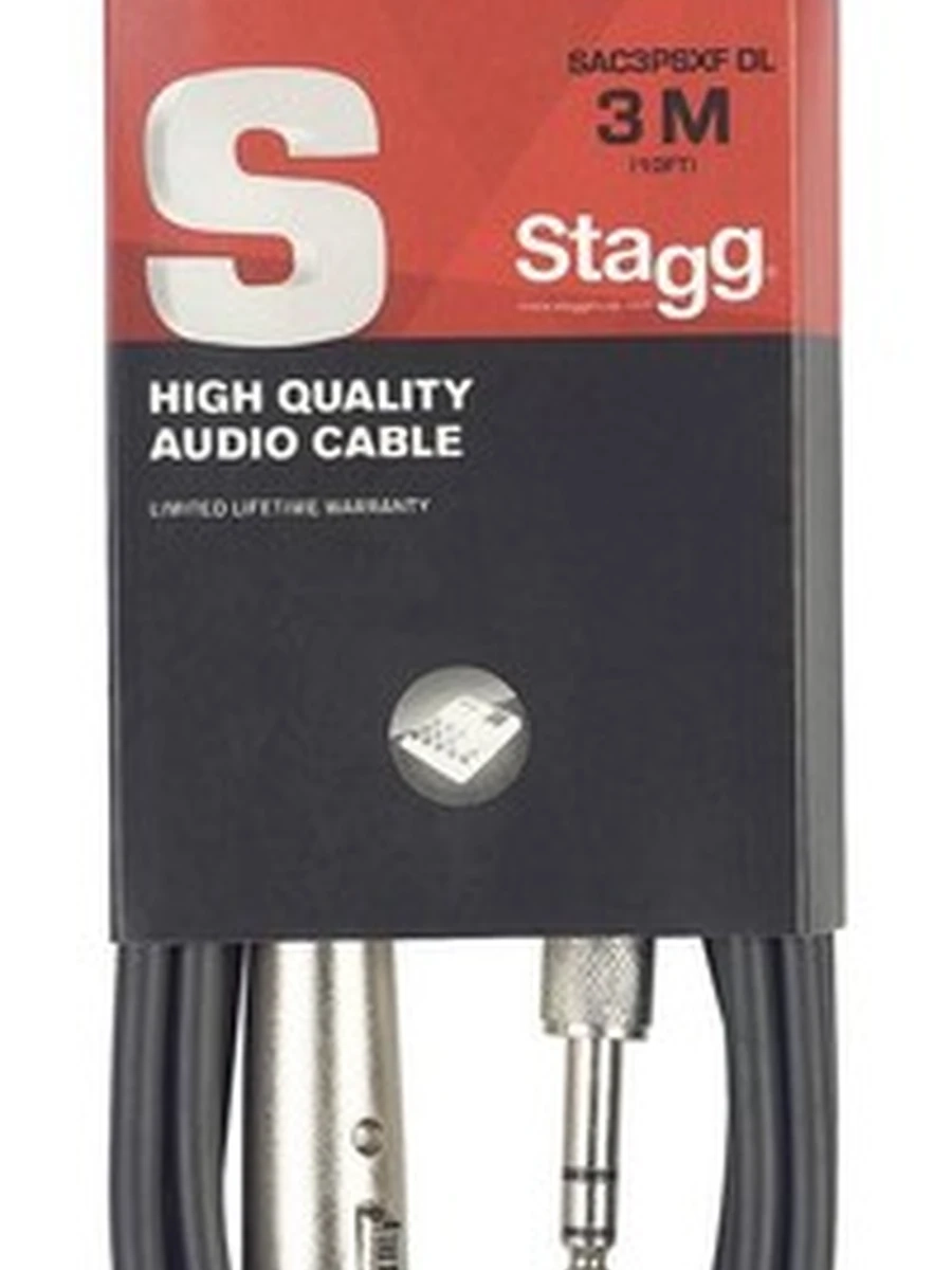 Stagg SAC3PSXF DL Аудио кабель XLRF - TRS 6.3, 3м Stagg