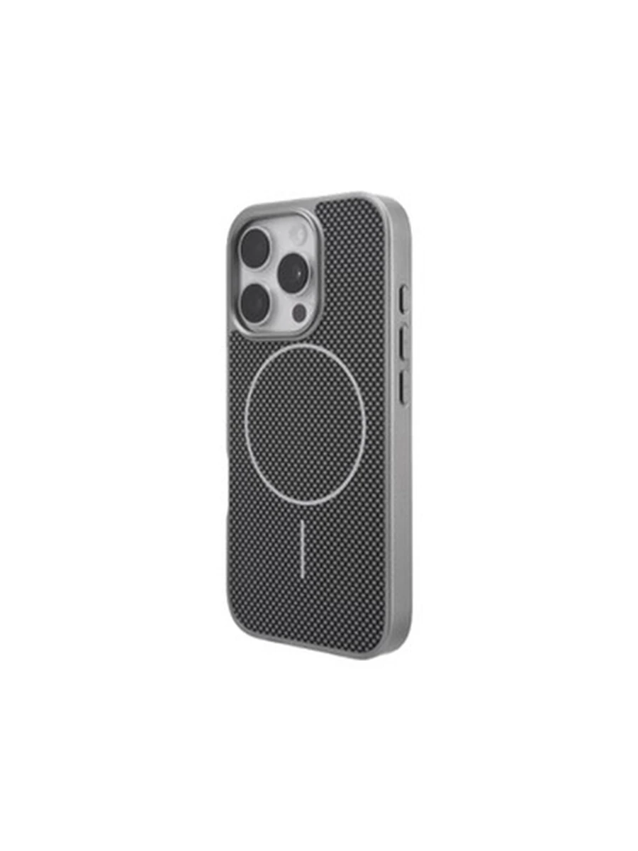 Чехлы MMkio MagSafe gel carbon Iphone 16Pro (gray)