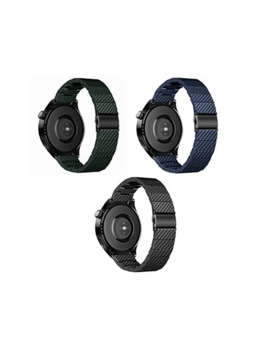 Ремешки Carbon GARMIN 22mm (Black/green/blue)