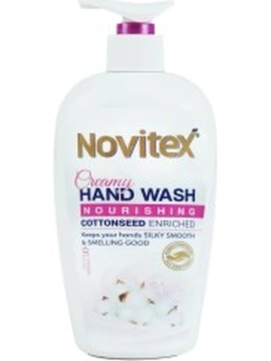 NOVITEX Жидкое крем мыло для рук 500 мл. Хлопок (12 шт.в коробке) CREAMY HANDWASH 500 g COTTONSEED