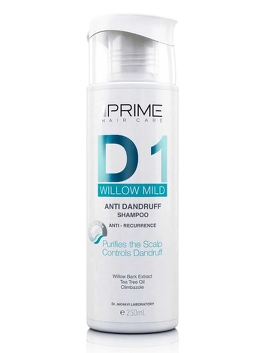 PRIME Мягкий шампунь против перхоти с ивой D1 ANTI DANDRUFF SHAMPOO WILLOW MILD D1 250 мл