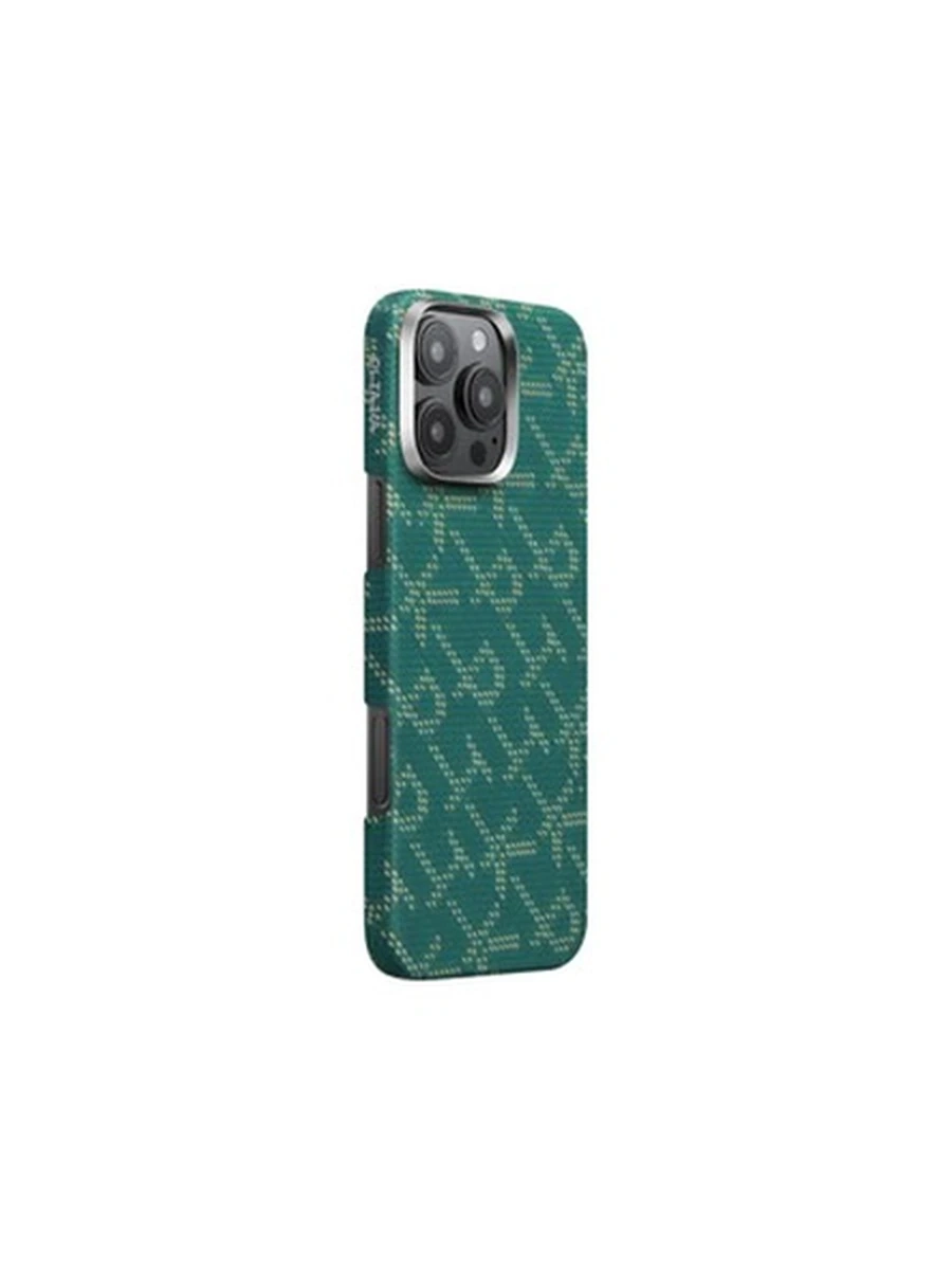 Чехол Pitaka TACTILE WOVEN CASE IPHONE16 PRO 6.3 - PTK-GREEN/GOLD KI1601PTK