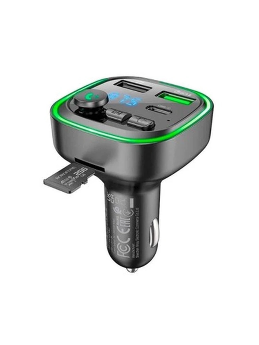 Модуляторы BOROFONE BC48 Broad QC3.0 car BT FM transmitter (Black)