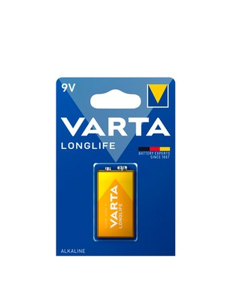 Батарейки Varta 9V Long Life ALKALINE