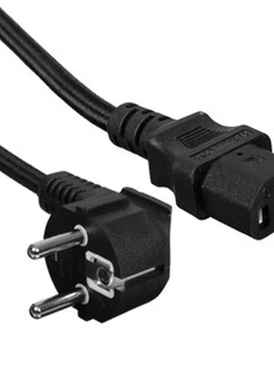 Кабель питания ARDOR GAMING CEE 7/7 (M) - IEC C13 Нейлон, Черный [«Блок питания»/2 m/1.00 кв.мм./(Черный)] (HPCN713200-1.00)