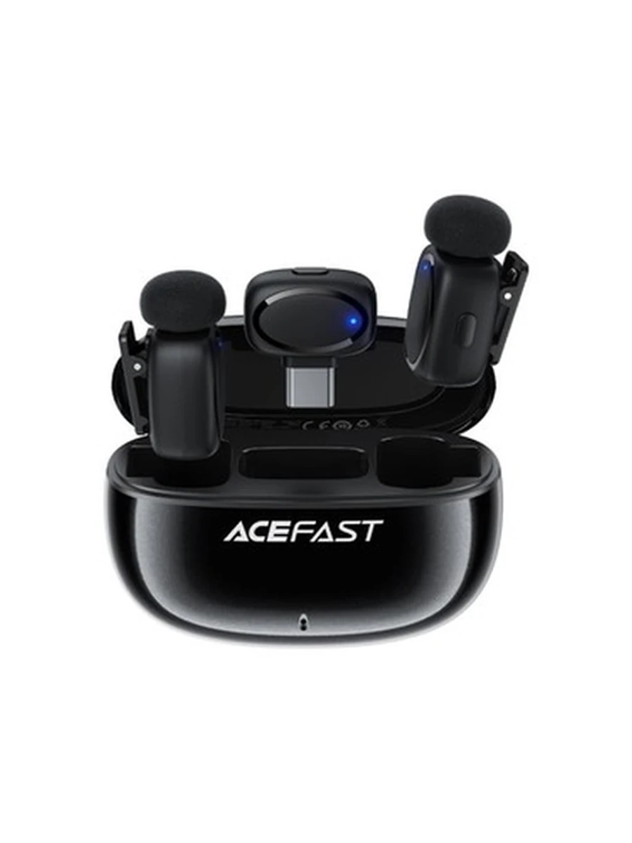 Беспроводной Петличный Микрофон ACEFAST R2 wireless lavalier microphones,black