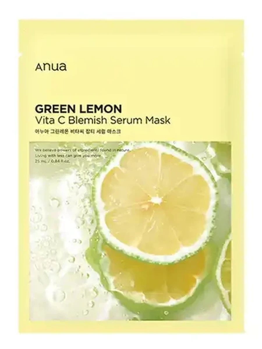 Маска для лица тканевая Anua Green Lemon Vita C Blemish Mask 008826